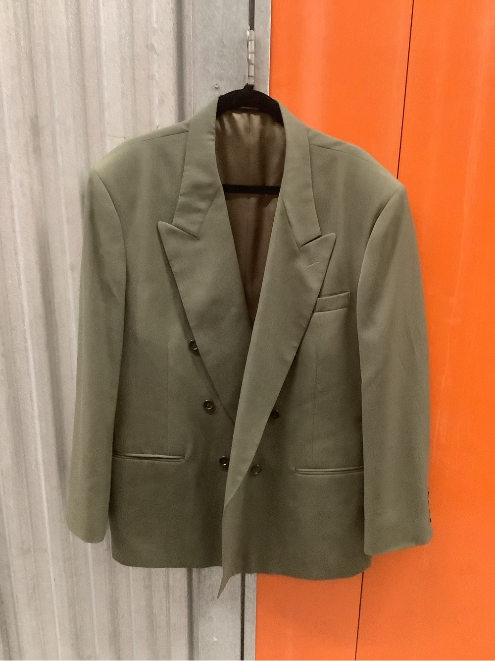 City Streets Olive Double-Breasted Men's Blazer